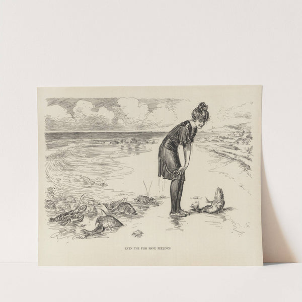 Even the fish has feelings (1916) by Charles Dana Gibson