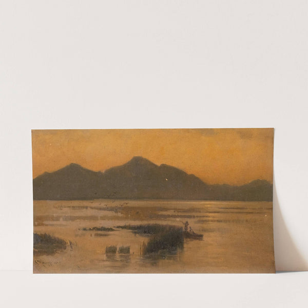 Evening at lake Chiemsee (1895) by Karl Raupp