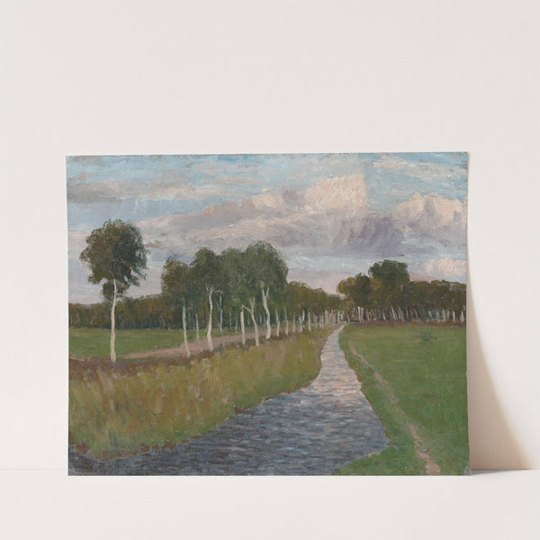 Evening at Moor channel II (circa 1905) by Fritz Overbeck