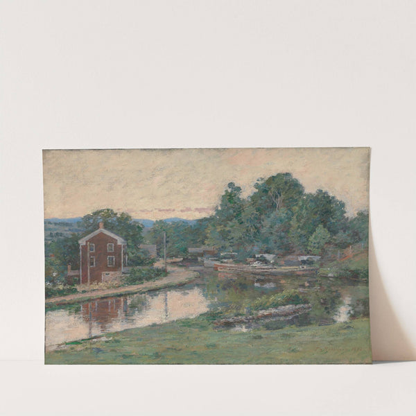 Evening at the Lock, Napanoch, New York by Theodore Robinson
