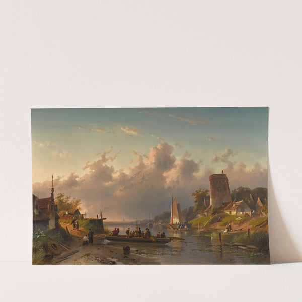 Evening at the Riverbank (1867) by Charles Leickert