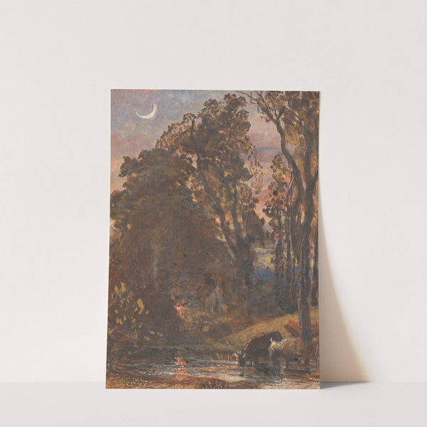 Evening, Cattle Watering by Samuel Palmer