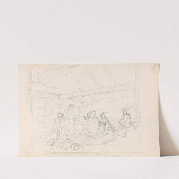 Evening in a smoking room (Before 1856) by Adolph Tidemand