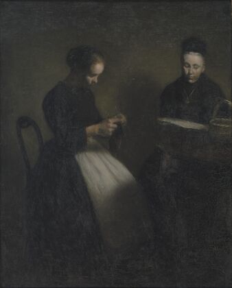 Evening in the Drawing Room. The Artist’s Mother and Wife