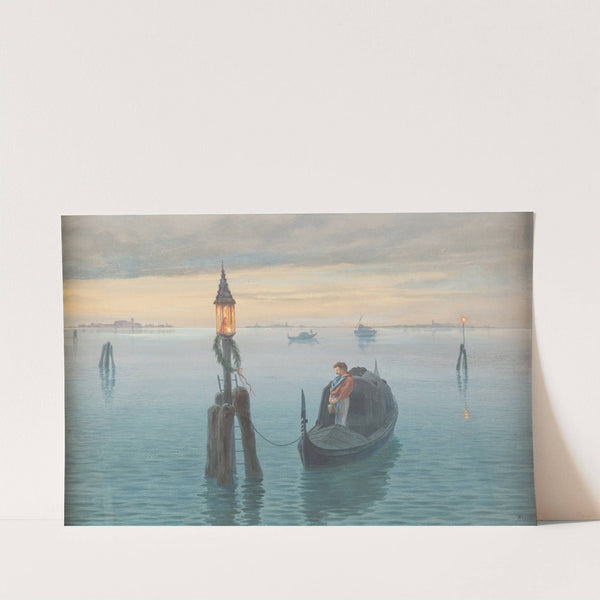 Evening In The Venetian Lagoon by Hermann Krezzer