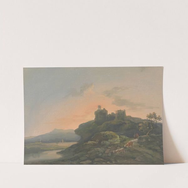 Evening - Landscape with a Ruined Castle by John Laporte