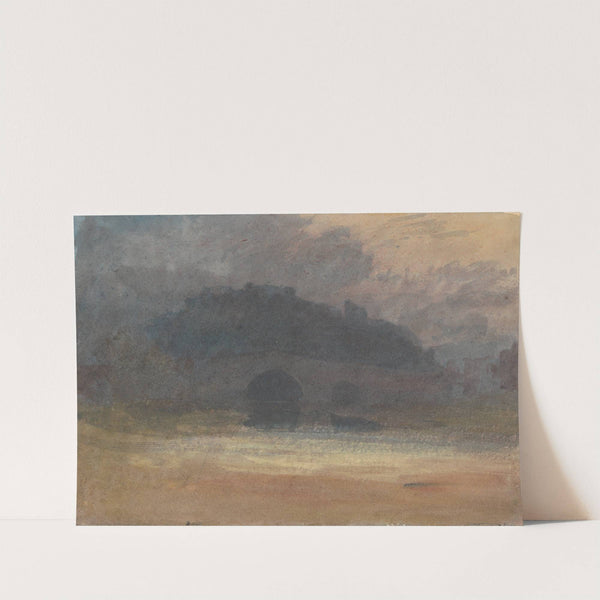 Evening Landscape with Castle and Bridge in Yorkshire by Joseph Mallord William Turner