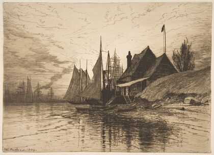 Evening, New York Harbor (1884)