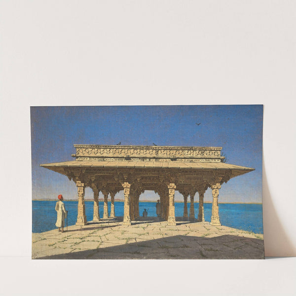 Evening on a Lake. A Pavilion on the Marble Embankment in Rajnagar (Udaipur principality) by Vasily Vereshchagin