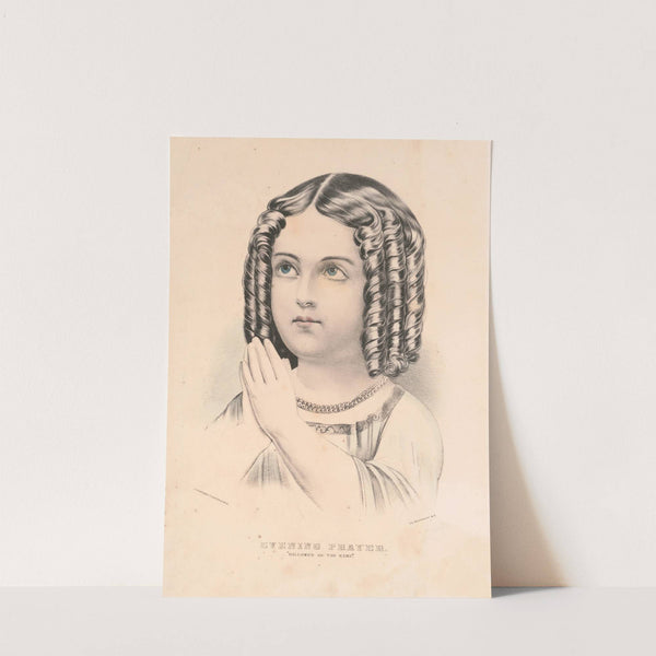 Evening prayer–‘Hallowed be thy name’ by Currier & Ives.