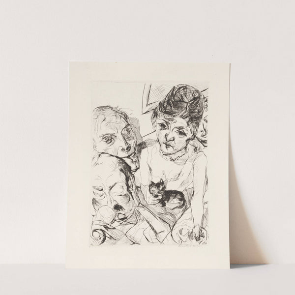 Evening (Self-Portrait with the Battenbergs) (1916) by Max Beckmann