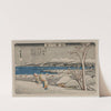 Evening Snow at Uchikawa, from the series Eight Views of Kanazawa (1835-36) by Andō Hiroshige