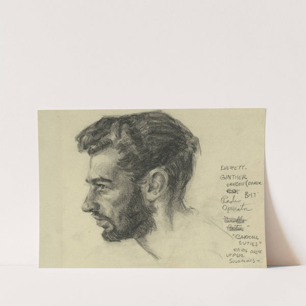 Everett Binther Oregon (Baker. B-17 radio operator 'Carroll Cuties' raids over upper Solomons by Howard Brodie