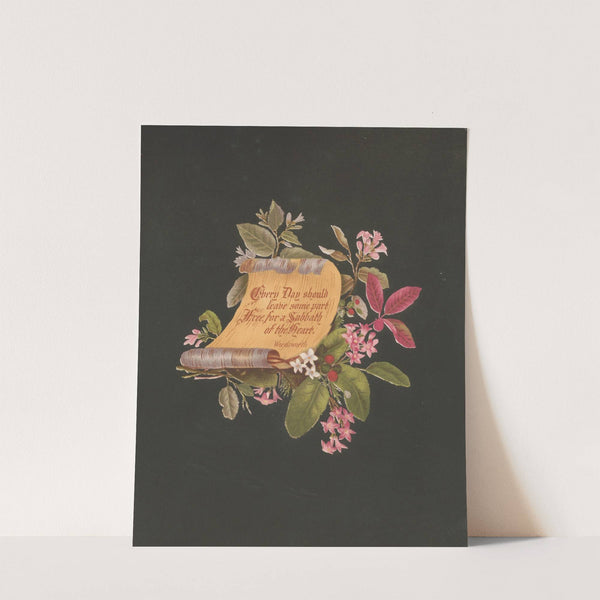 Every day should leave some part free for a Sabbath of the heart, Woodsworth (1875) by Louis Prang & Co.