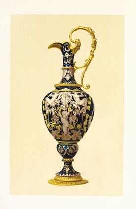 Ewer, Enamel on Copper, in the Manner of the Enamels of Limoges — size preview