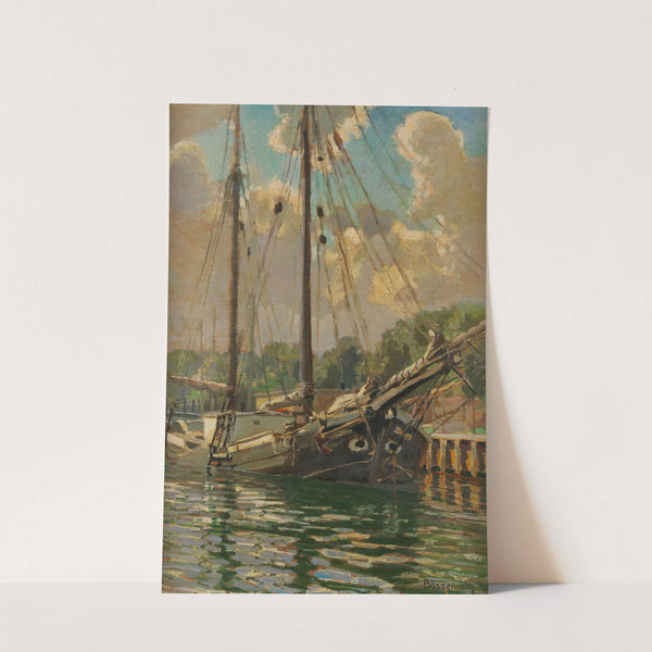 Ewer im Hafen von Eckernförde by Carl Bössenroth