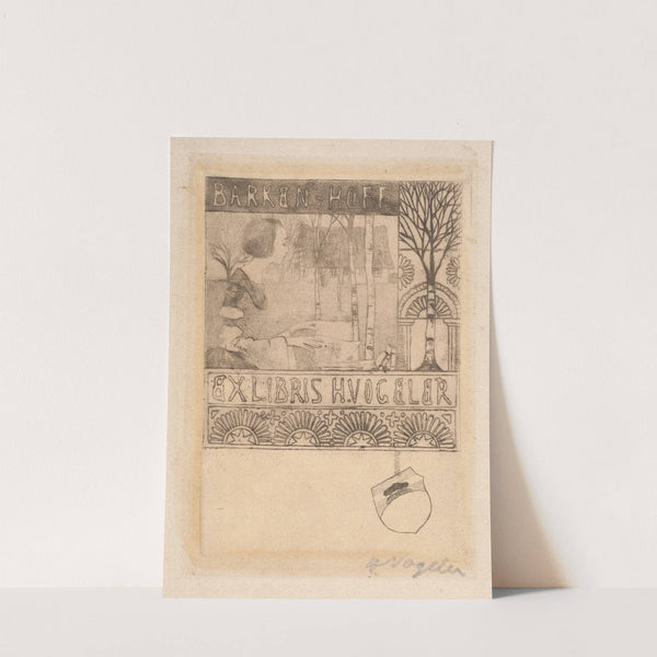 Ex Libris Barken-Hoff H. Vogeler (1896) by Heinrich Vogeler