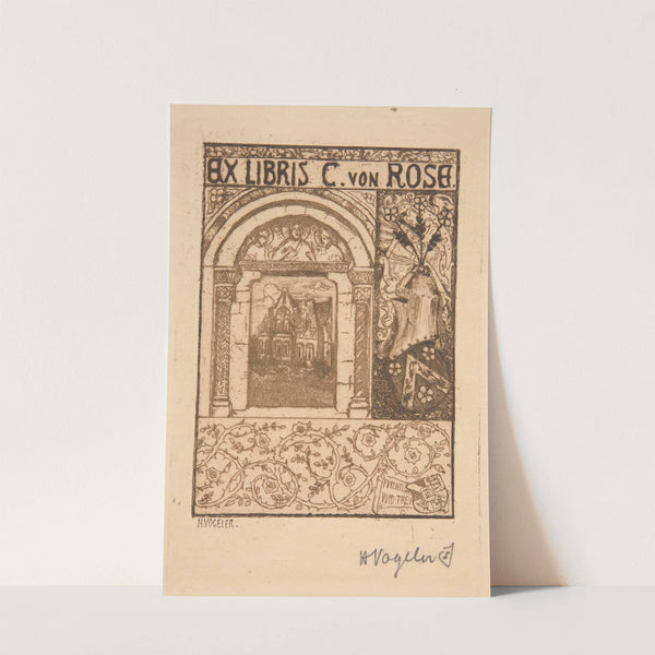Ex Libris C. von Rose (1896) by Heinrich Vogeler