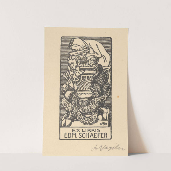 Ex Libris Edm. Schaefer (1910) by Heinrich Vogeler