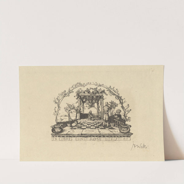 Ex Libris Ernst Rose Bergedorf (1901) by Albert Welti