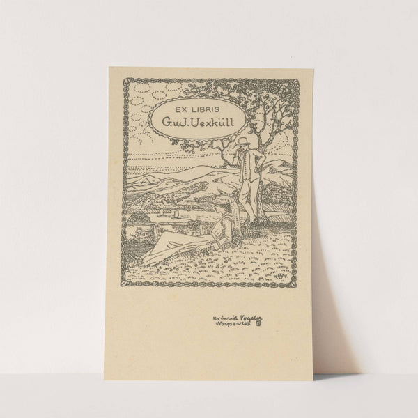 Ex Libris G. und J. Uexküll (1905) by Heinrich Vogeler