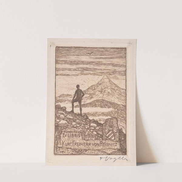 Ex Libris Kurt Freiherr von Reibnitz (1912) by Heinrich Vogeler