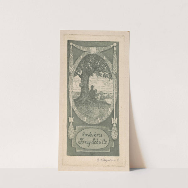 Ex Libris Tony Schütte (1905) by Heinrich Vogeler