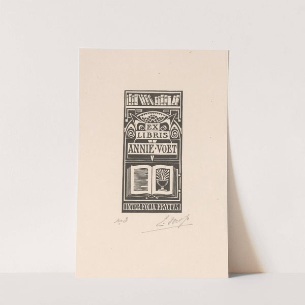 Ex libris van Annie Voet by Elias Voet jr.