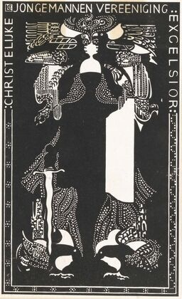 Ex libris van Christelijke Jongemannen Vereeniging Excelsior