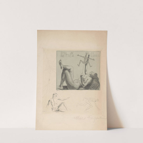 Ex libris van Emil W. Netter by Michel Fingesten