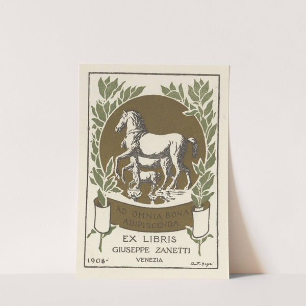 Ex libris van Giuseppe Zanetti (1908)