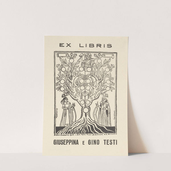 Ex libris van Giuseppina en Gino Testi