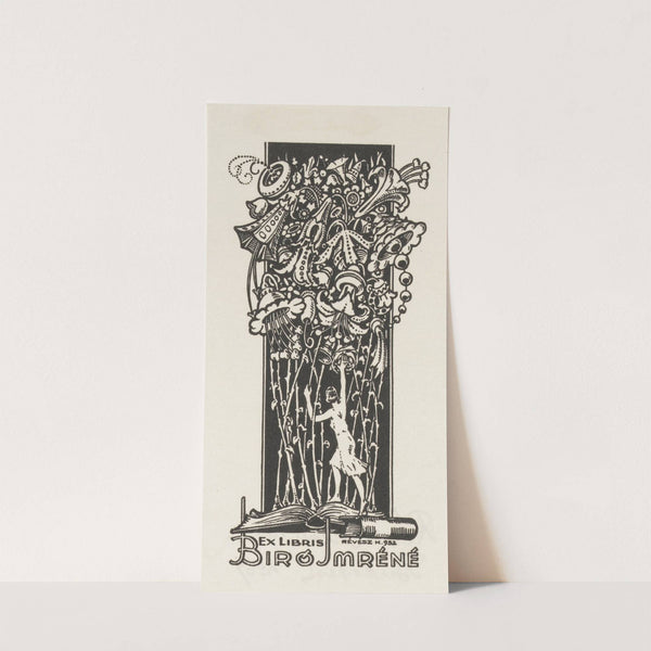 Ex libris van Imréné Biró (1932) by Kornél Révész