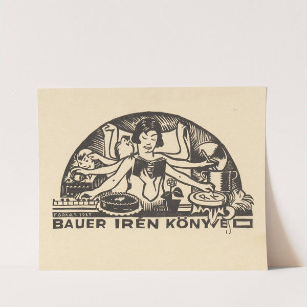 Ex libris van Irén Bauer (1931) by Kornél Révész