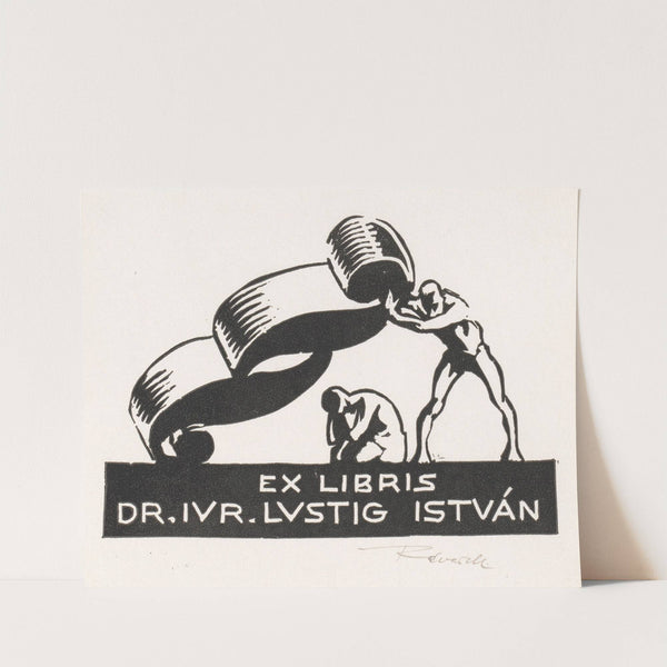 Ex libris van István Lusztig (1934) by Kornél Révész