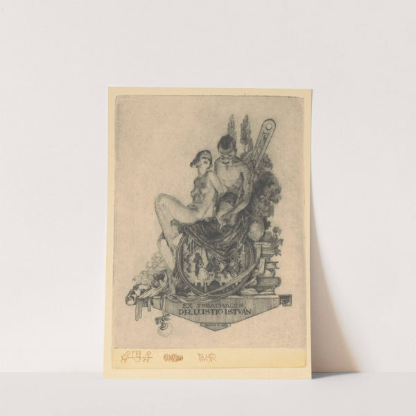 Ex libris van István Lusztig by Kornél Révész