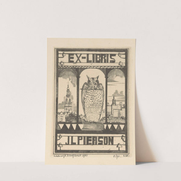 Ex libris van J.L. Pierson (1921) by Lodewijk Schelfhout