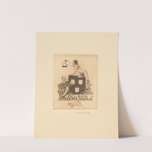 Ex libris van László Milch (1935) by Kornél Révész
