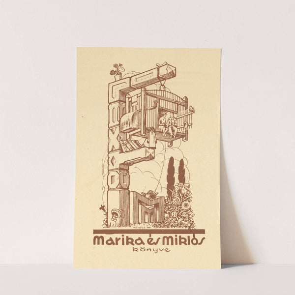 Ex libris van Marika en Miklós (1931) by Kornél Révész