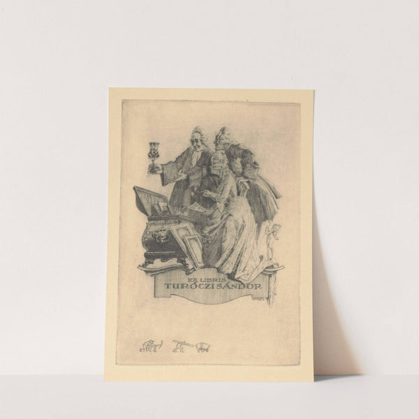 Ex libris van Sándor Turóczi by Kornél Révész