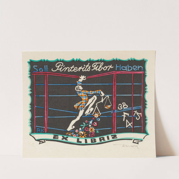 Ex libris van Tibor Pinterits (1932) by Kornél Révész