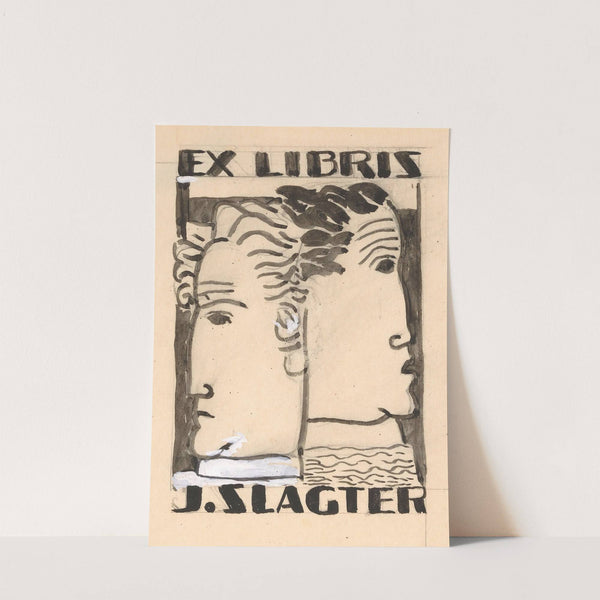 Ex libris voor J. Slagter (ontwerp) (1935) by Leo Gestel