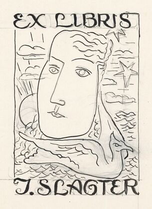 Ex libris voor J. Slagter (ontwerp)