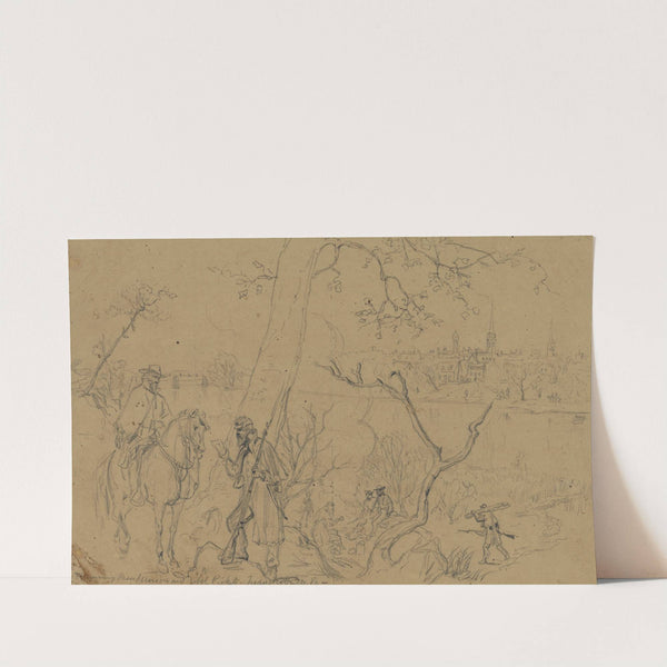 Examining passes - Union and rebel pickets-Fredericksburg, Va- by Arthur Lumley