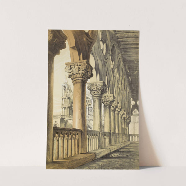 Examples of Architecture of Venice - The Ducal Palace, Renaissance Capitals of the Loggia by John Ruskin