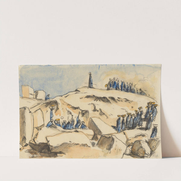 Excavation in Karnak (1912) by Emil Orlik