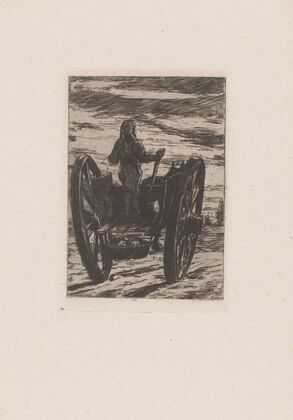 Executioner with sword in his hand on a cart (1856-1897)