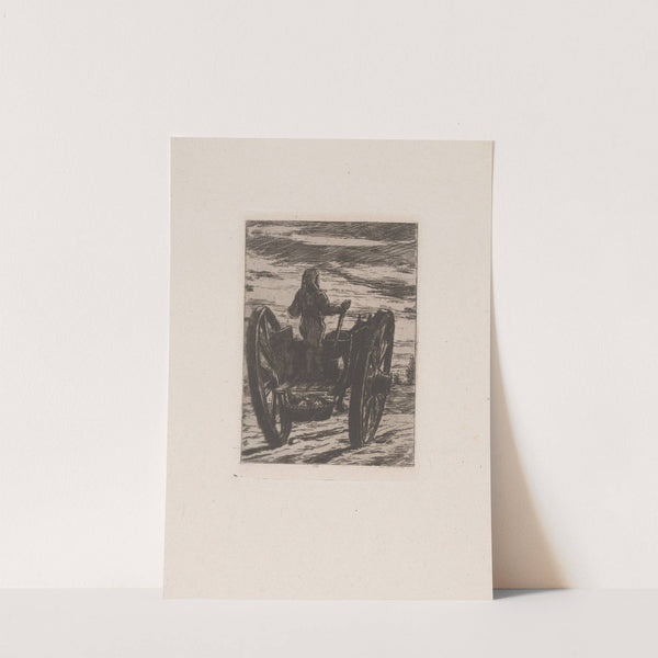 Executioner with sword in his hand on a cart (1856-1897) by Henri-Charles Guérard