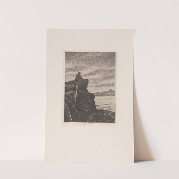 Exiled Victor Hugo looks out to sea (1856-1897_1856-1897) by Henri-Charles Guérard