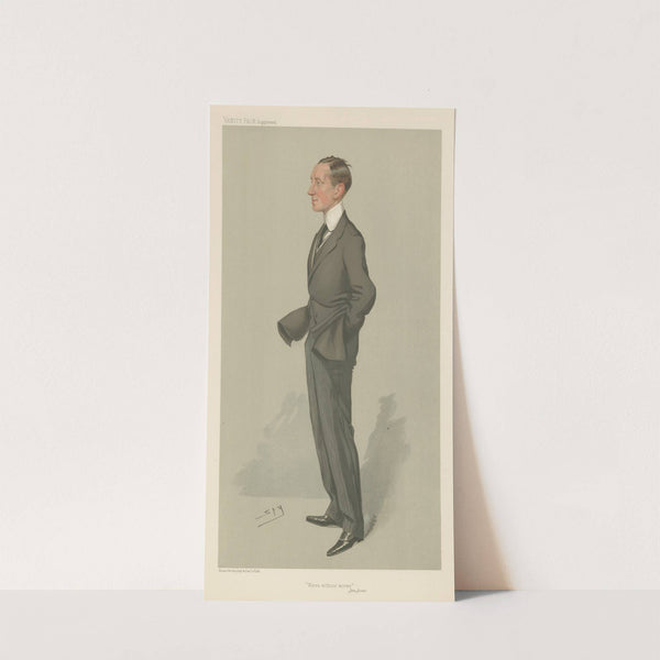 Explorers and Inventors. ‘Wives without wires’. Mr. Guigliemo Marconi. (1905) by Leslie Matthew Ward